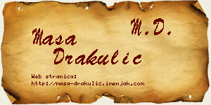 Maša Drakulić vizit kartica
